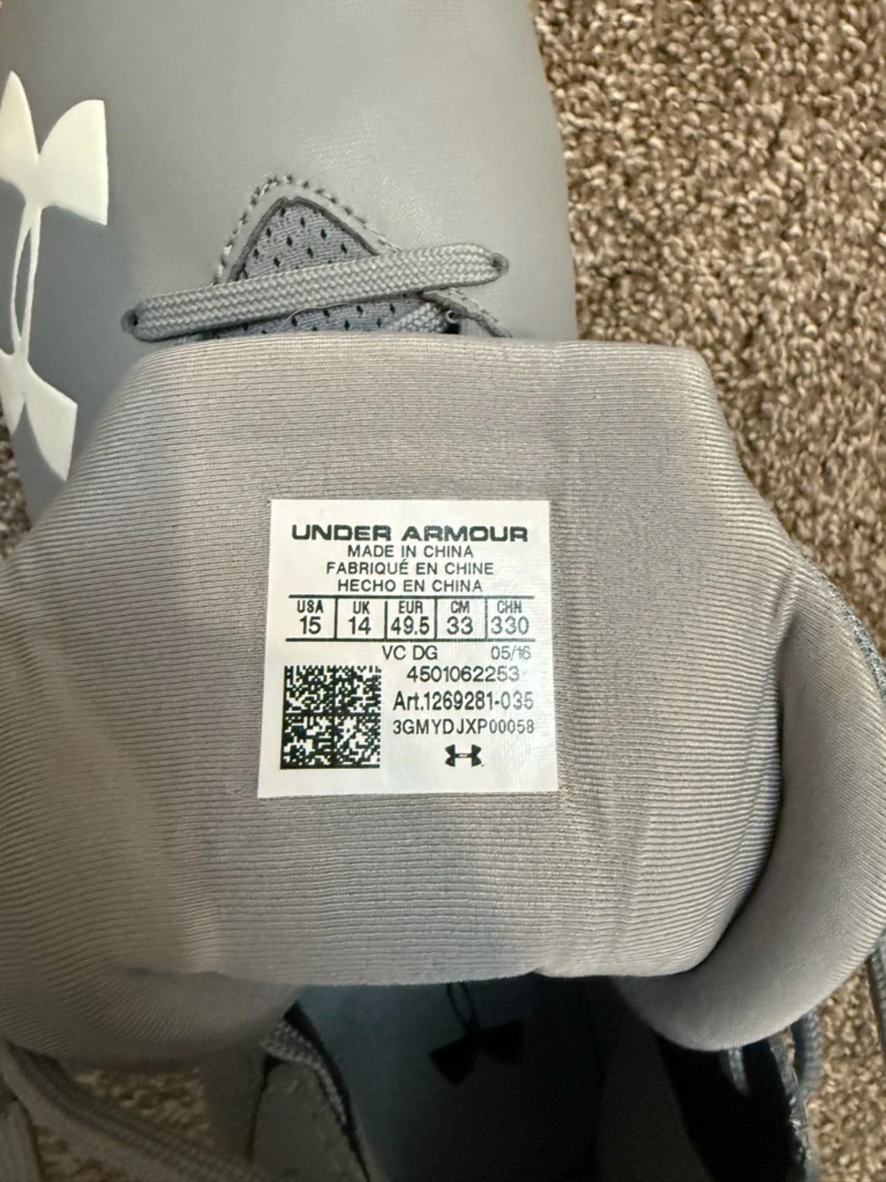 Under Armour basketball shoes - size 15 - Picture 7 of 7